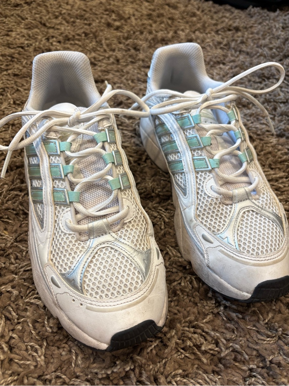 Adidas Men's Ozmillen Shoes White Mint Halo Blue IF6569 Men’s 10